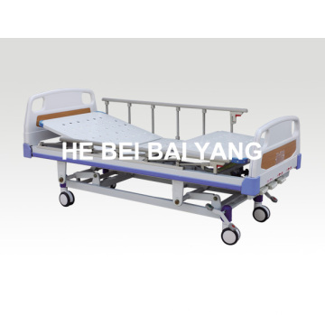 (A-36) Movable Three-Function Manual Hospital Bed with ABS Bed Head